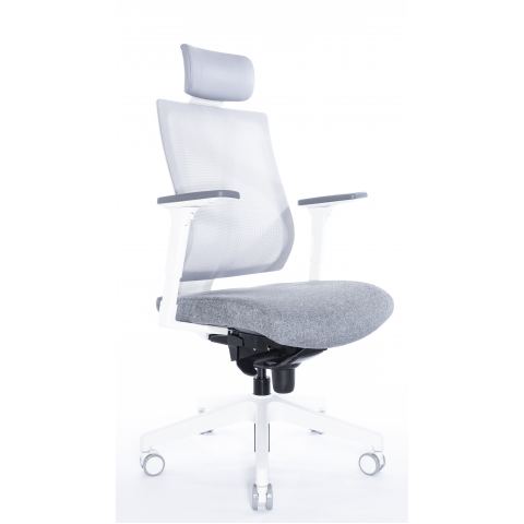 Кресло Falto G-1 GON 01WAL/GY-GY (каркас белый, спинка серая, сидение серое)