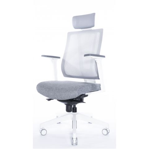 Кресло Falto G-1 GON 01WAL/GY-GY (каркас белый, спинка серая, сидение серое)