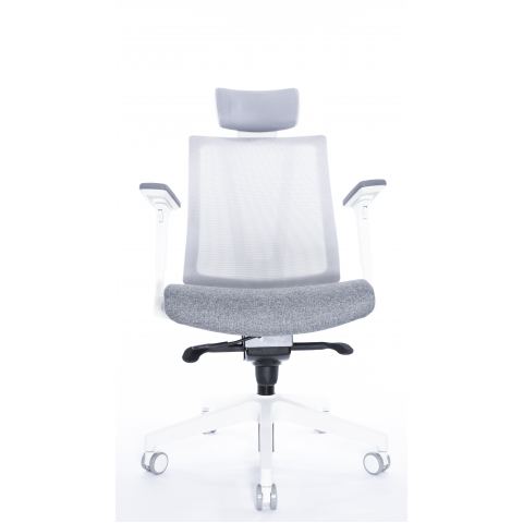 Кресло Falto G-1 GON 01WAL/GY-GY (каркас белый, спинка серая, сидение серое)