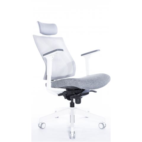 Кресло Falto G-1 GON 01WAL/GY-GY (каркас белый, спинка серая, сидение серое)