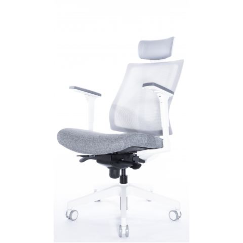Кресло Falto G-1 GON 01WAL/GY-GY (каркас белый, спинка серая, сидение серое)