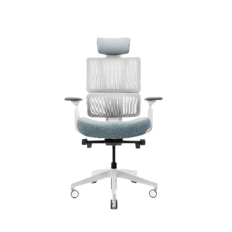 Кресло Falto G2-PRO GTP11WAL-GY-BLGY (каркас белый, спинка серая, сидение серое)