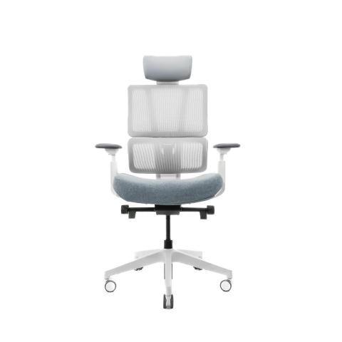 Кресло Falto G2-PRO GTP11WAL-GY-BLGY (каркас белый, спинка серая, сидение серое)