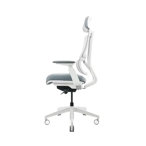 Кресло Falto G2-PRO GTP11WAL-GY-BLGY (каркас белый, спинка серая, сидение серое)