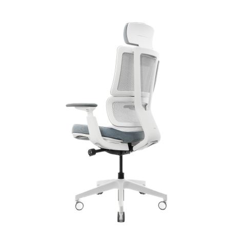 Кресло Falto G2-PRO GTP11WAL-GY-BLGY (каркас белый, спинка серая, сидение серое)