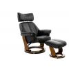 Кресло реклайнер Relax PIABORA NEW 7829 (001 BLACK/ 029 WALNUT)