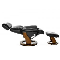 Кресло реклайнер Relax PIABORA NEW 7829 (001 BLACK/ 029 WALNUT)