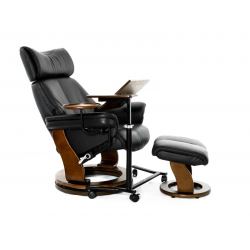 Кресло реклайнер Relax PIABORA NEW 7829 (001 BLACK/ 029 WALNUT)