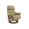 Кресло реклайнер FALTO Rio (встроенная подножка, искусственный нубук, бежевый)