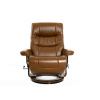 Кресло реклайнер FALTO Valencia (встроенная подножка, натуральная кожа, коричневый)