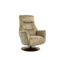 Кресло электрореклайнер FALTO Zero (2 мотора, zero, искусственный нубук, бежевый)