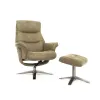 Кресло реклайнер FALTO RELAX BOSS 7826A с пуфом для ног, обивка HE482-02 TAUPE