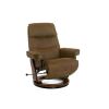 Кресло реклайнер FALTO Rio (встроенная подножка, искусственный нубук, коричневый)
