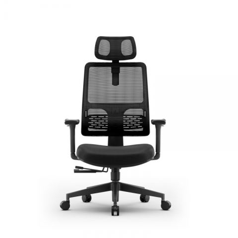 Эргономичное компьютерное кресло FoxGear NETZ модель E, черный