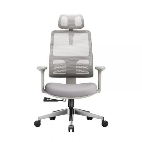 Эргономичное компьютерное кресло FoxGear NETZ модель E, серый