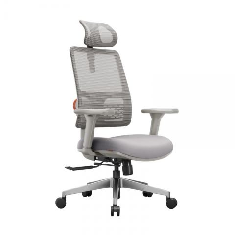 Эргономичное компьютерное кресло FoxGear NETZ модель E, серый