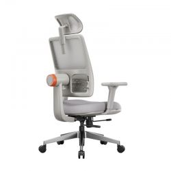 Эргономичное компьютерное кресло FoxGear NETZ модель E, серый