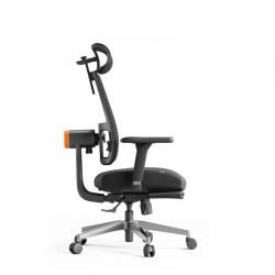 Эргономичное компьютерное кресло FoxGear NETZ модель M, черный