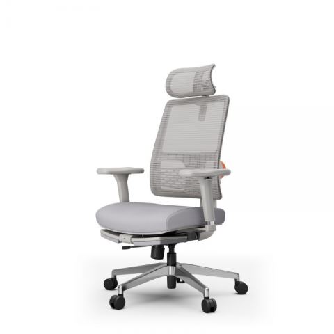 Эргономичное компьютерное кресло FoxGear NETZ модель M, серый