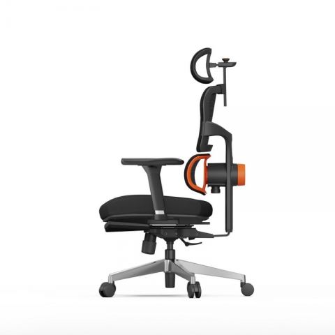 Эргономичное компьютерное кресло FoxGear NETZ модель X, черный