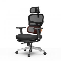 Эргономичное компьютерное кресло FoxGear NETZ модель X, черный