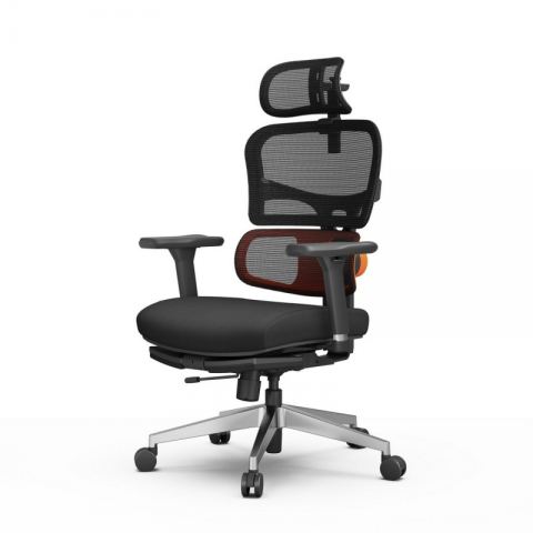 Эргономичное компьютерное кресло FoxGear NETZ модель X, черный