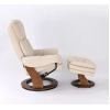 Кресло реклайнер FALTO Hana (оттоманка, натуральная кожа Nappa, бежевый)