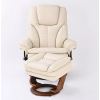 Кресло реклайнер FALTO Hana (оттоманка, натуральная кожа Nappa, бежевый)