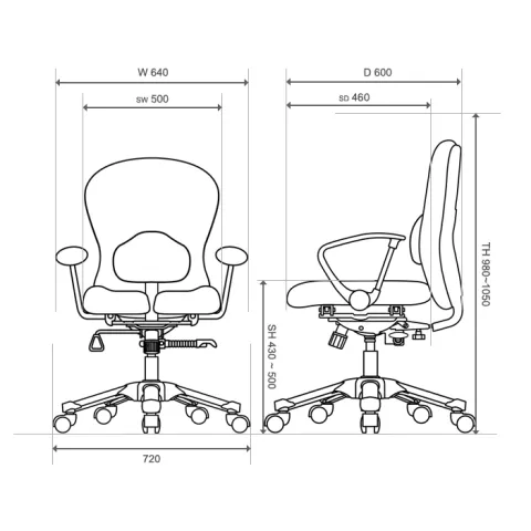 Ортопедическое кресло Hara Chair Miracle регулируемые подлокотники