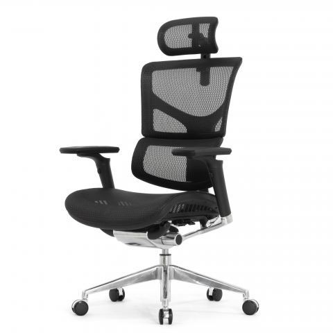 Кресло FALTO SAIL 2 (динамичный поясничный упор, подлокотникам 6D(360), сетка, черный)