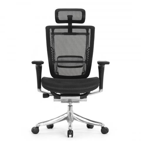 Кресло FALTO SPRING 2 (поясничный валик, подлокотники 6D(360), сетка, черный)