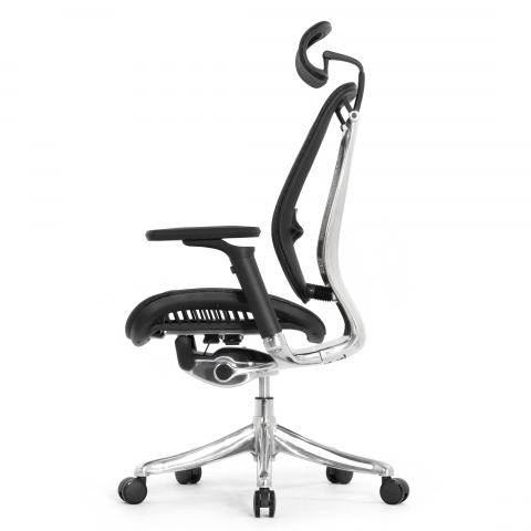 Кресло FALTO SPRING 2 (поясничный валик, подлокотники 6D(360), сетка, черный)