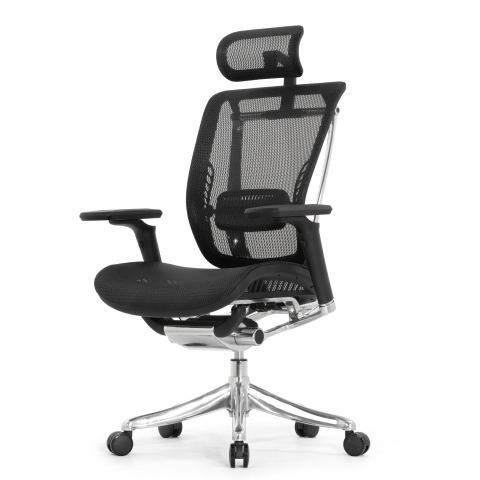 Кресло FALTO SPRING 2 (поясничный валик, подлокотники 6D(360), сетка, черный)