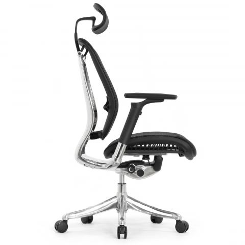 Кресло FALTO SPRING 2 (поясничный валик, подлокотники 6D(360), сетка, черный)