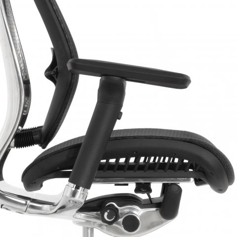 Кресло FALTO SPRING 2 (поясничный валик, подлокотники 6D(360), сетка, черный)