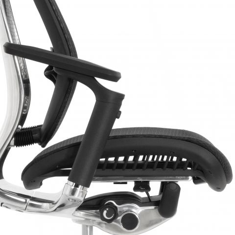 Кресло FALTO SPRING 2 (поясничный валик, подлокотники 6D(360), сетка, черный)