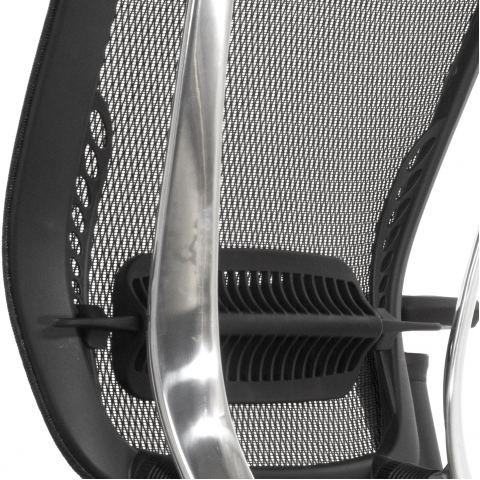 Кресло с подножкой FALTO SPRING 2 (поясничный валик, подлокотникии 6D(360), сетка, черный)