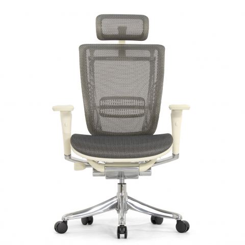 Кресло FALTO SPRING 2 (поясничный валик, подлокотники 6D(360),сетка, светлый)