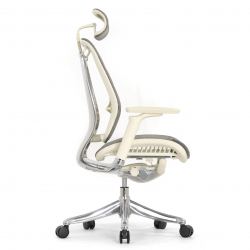 Кресло FALTO SPRING 2 (поясничный валик, подлокотники 6D(360),сетка, светлый)