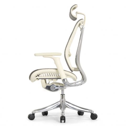 Кресло FALTO SPRING 2 (поясничный валик, подлокотники 6D(360),сетка, светлый)