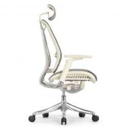 Кресло FALTO SPRING 2 (поясничный валик, подлокотники 6D(360),сетка, светлый)