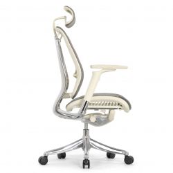 Кресло FALTO SPRING 2 (поясничный валик, подлокотники 6D(360),сетка, светлый)