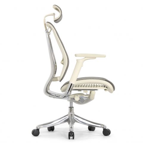 Кресло FALTO SPRING 2 (поясничный валик, подлокотники 6D(360),сетка, светлый)