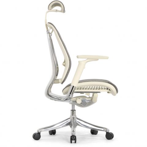 Кресло FALTO SPRING 2 (поясничный валик, подлокотники 6D(360),сетка, светлый)