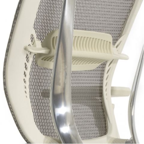 Кресло с подножкой FALTO SPRING 2 (поясничный валик, подлокотн 6D(360), сетка, светлый)