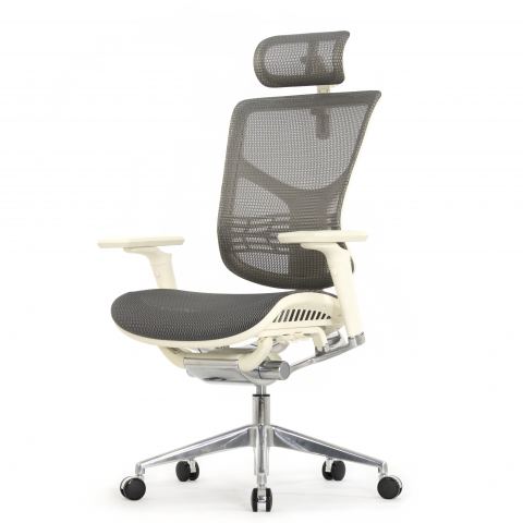 Кресло Expert 2 Star HSTM 01-G (подлокотник 6D(360), подголовник 5D, сетка серая / каркас светлый)