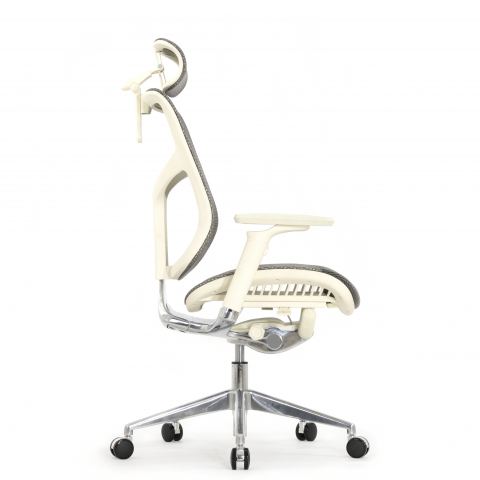 Кресло Expert 2 Star HSTM 01-G (подлокотник 6D(360), подголовник 5D, сетка серая / каркас светлый)