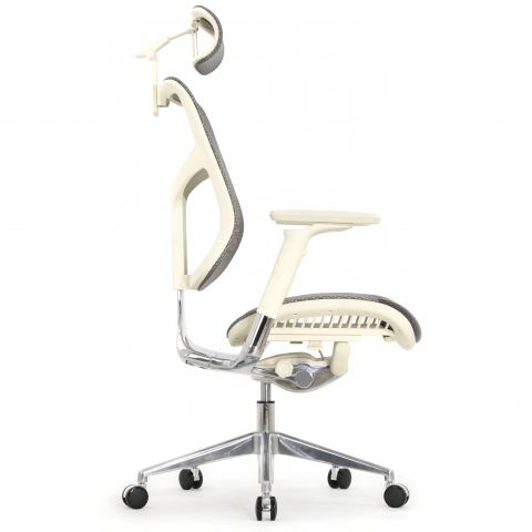 Кресло Expert 2 Star HSTM 01-G (подлокотник 6D(360), подголовник 5D, сетка серая / каркас светлый)