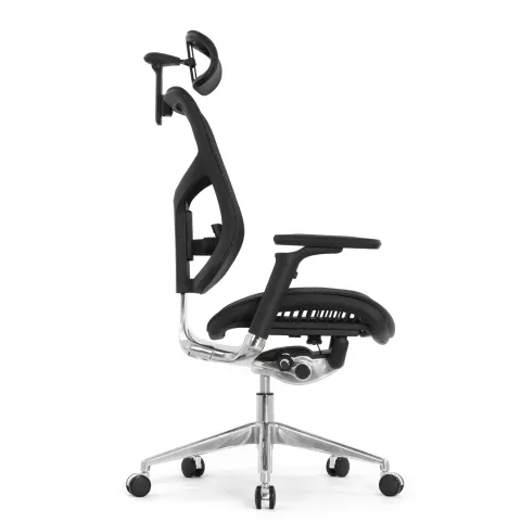 Кресло FALTO STAR ERGO 2 (3D поясничный упор, подлокотик 6D(360), сетка, черный)