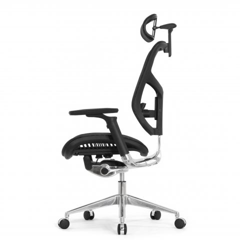 Кресло FALTO STAR ERGO 2 (3D поясничный упор, подлокотик 6D(360), сетка, черный)
